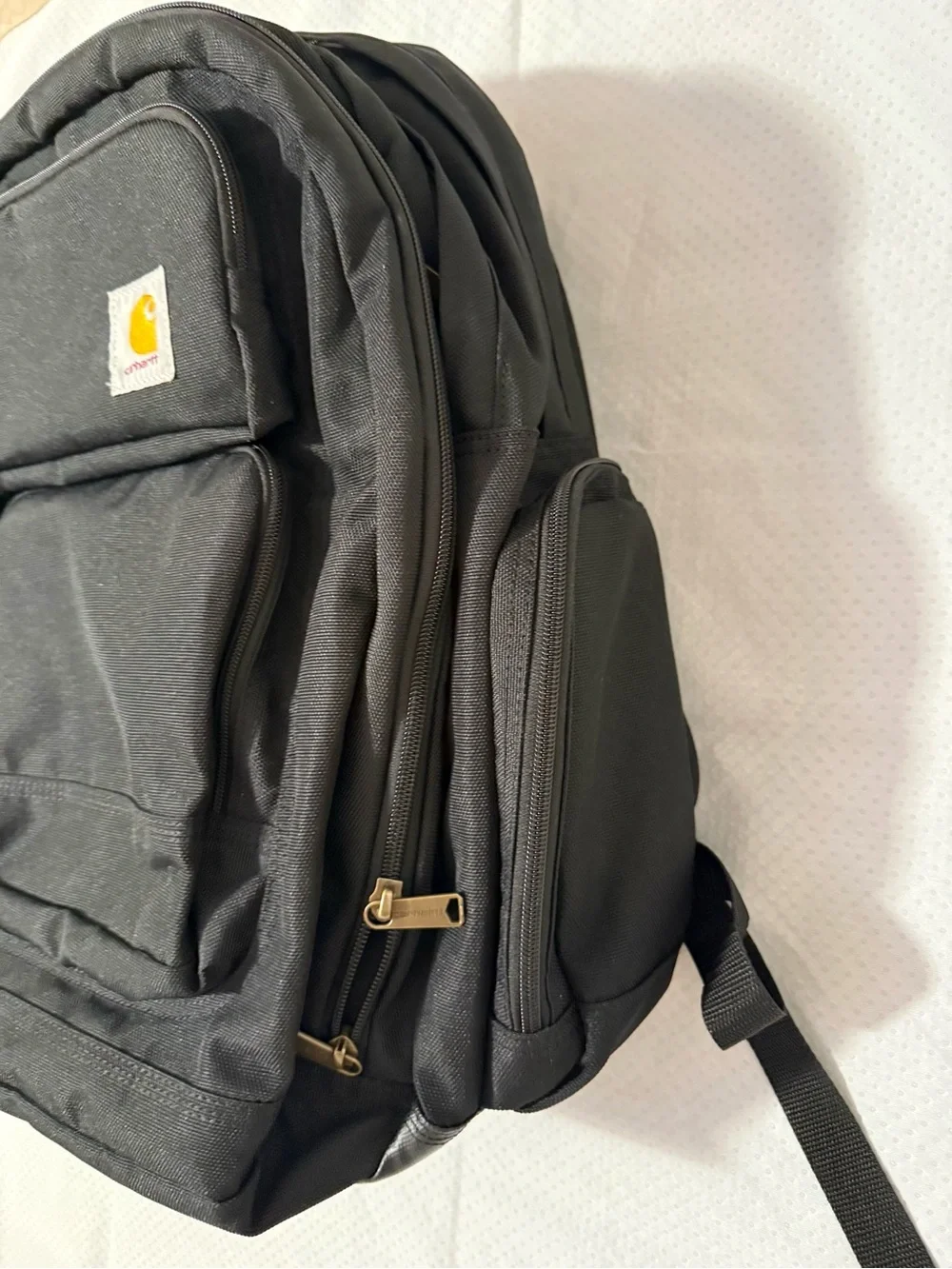 Carhartt Black Canvas Utility Backpack with Front Pockets